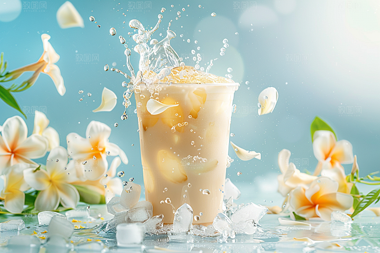 奶茶果茶休闲摄影图