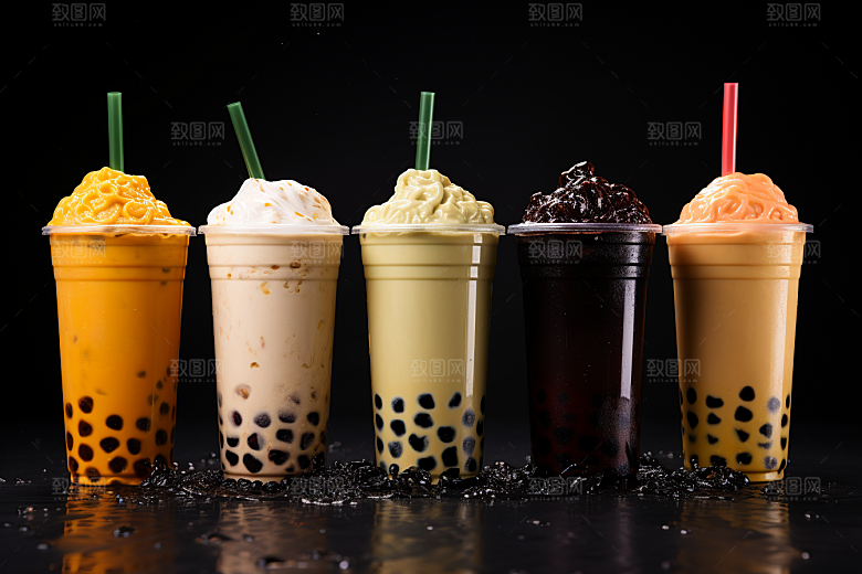 奶茶果茶休闲摄影图
