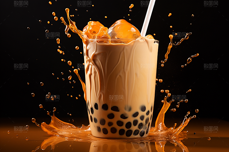 奶茶温暖休闲摄影图