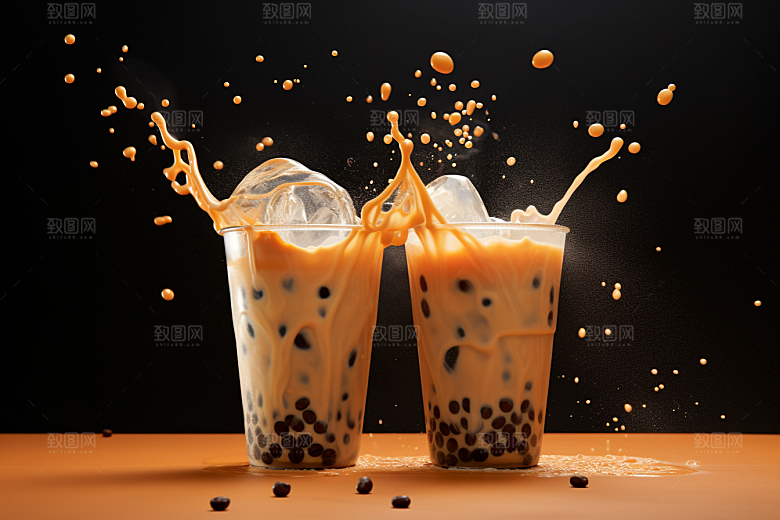 奶茶饮料美味摄影图