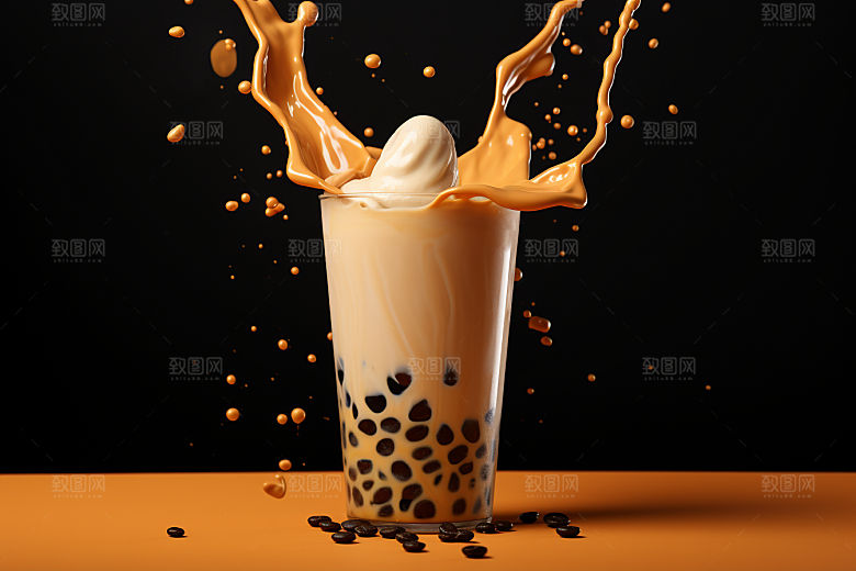 奶茶果茶休闲摄影图