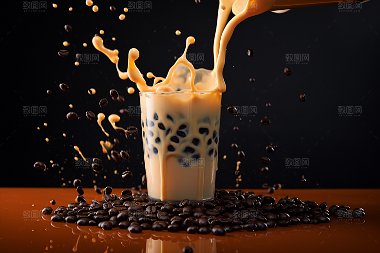 奶茶广告饮品摄影图