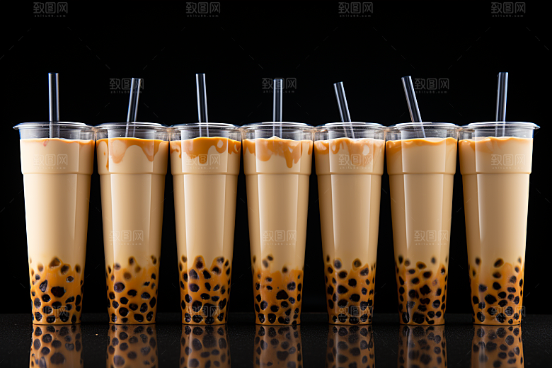 奶茶甜品温暖摄影图