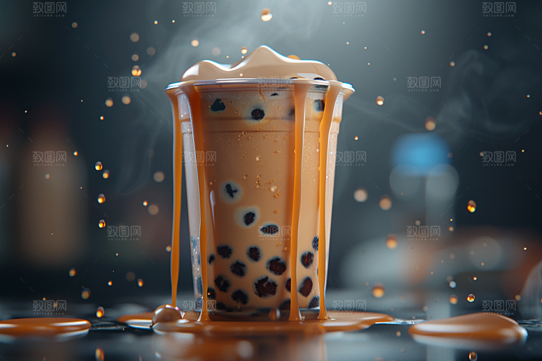 奶茶卡路里生活摄影图