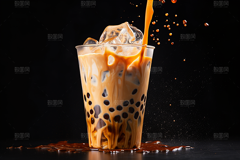 奶茶温暖广告摄影图