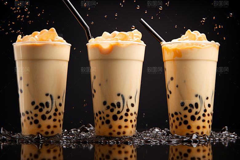 奶茶休闲果茶摄影图