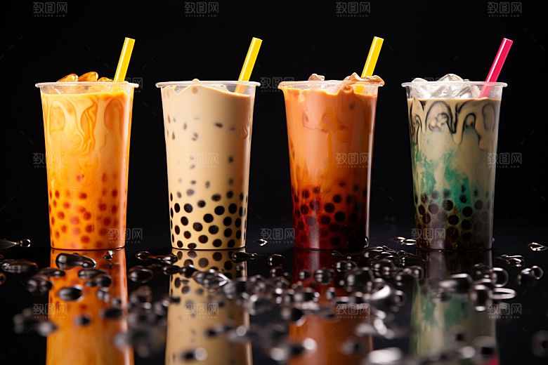 奶茶果茶卡路里摄影图