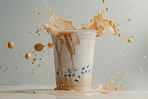 奶茶广告饮品摄影图