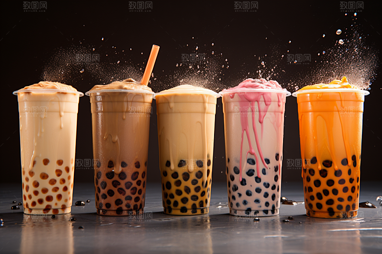 奶茶果茶高清摄影图