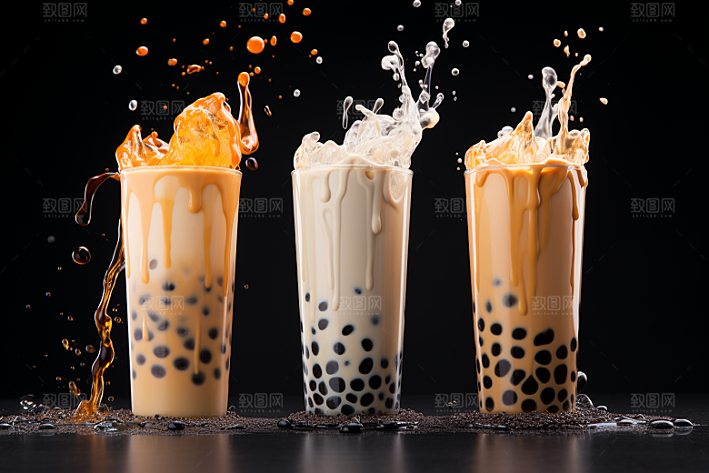 奶茶休闲果茶摄影图