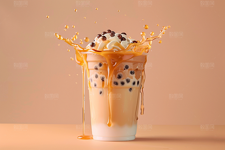 奶茶休闲生活摄影图