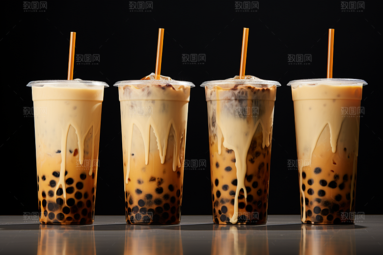 奶茶饮品果茶摄影图
