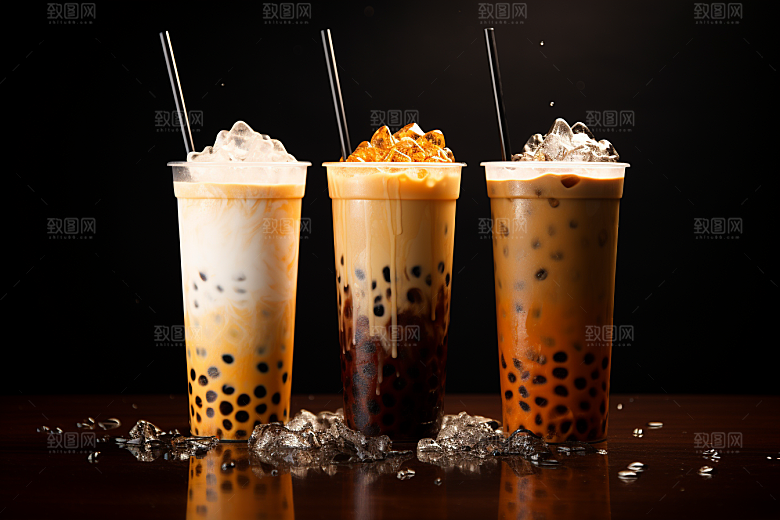 奶茶饮料休闲摄影图