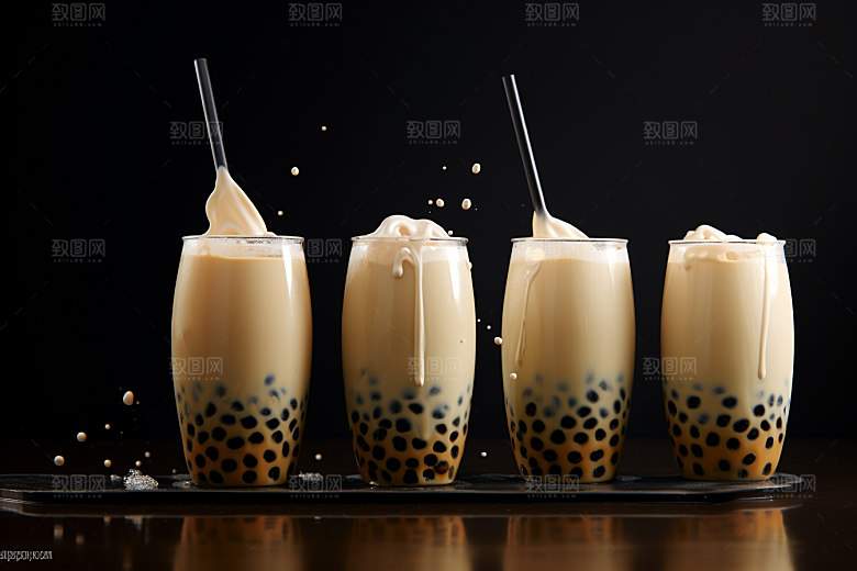 奶茶高清果茶摄影图