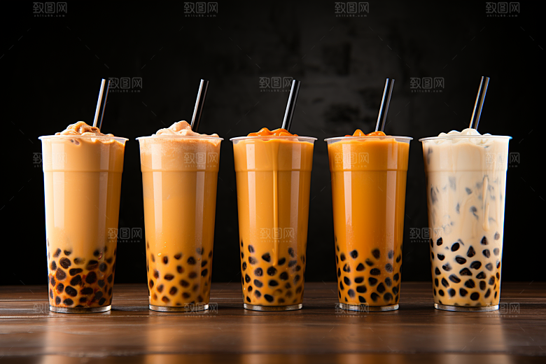 奶茶果茶饮品摄影图