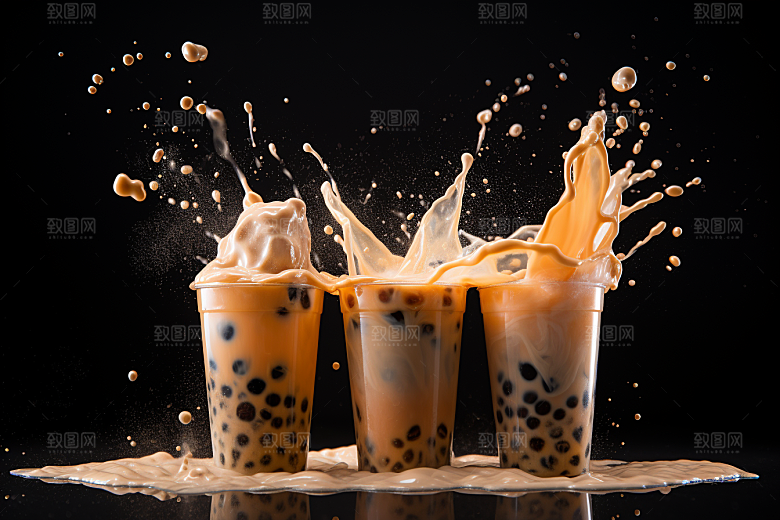 奶茶甜品生活摄影图