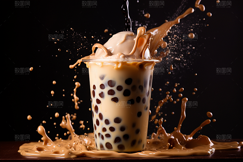 奶茶休闲生活摄影图
