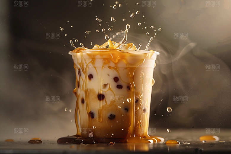 奶茶果茶休闲摄影图