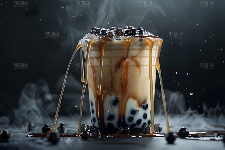 奶茶卡路里生活摄影图