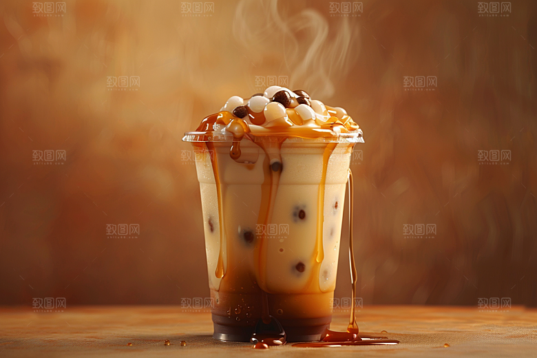 奶茶饮品卡路里摄影图