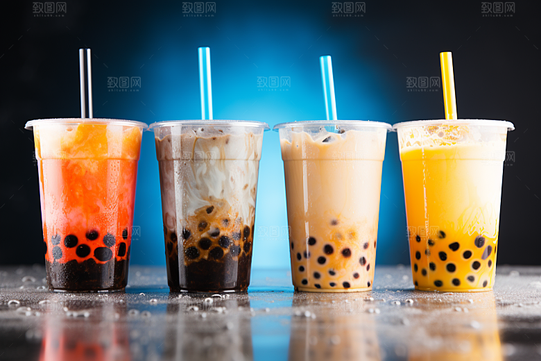 奶茶果茶卡路里摄影图