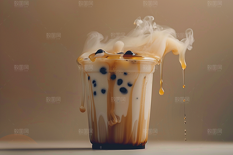 奶茶生活广告摄影图
