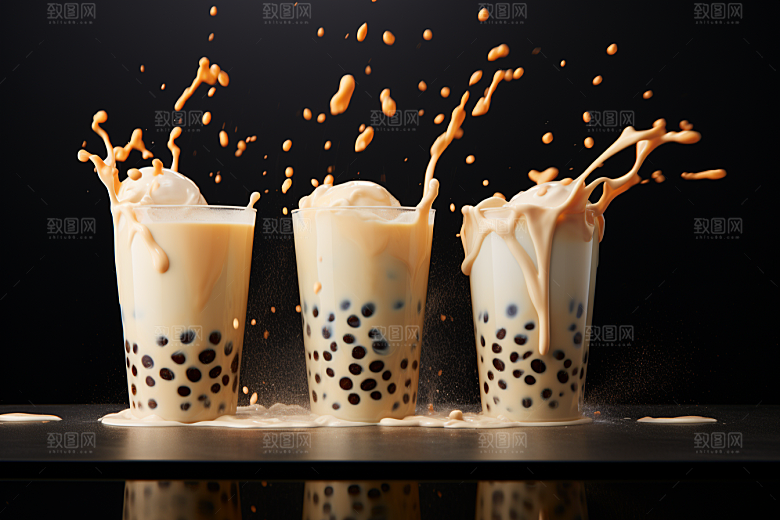 奶茶果茶生活摄影图
