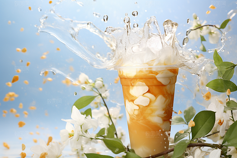 奶茶广告高清摄影图