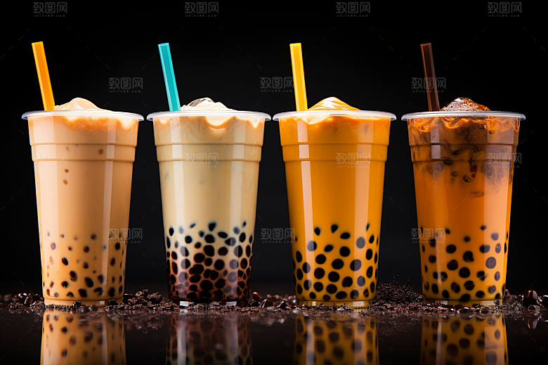 奶茶广告果茶摄影图