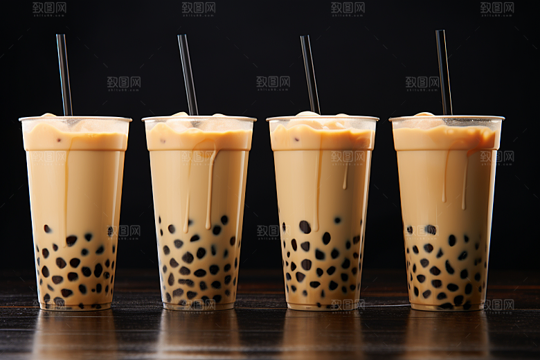 奶茶生活果茶摄影图