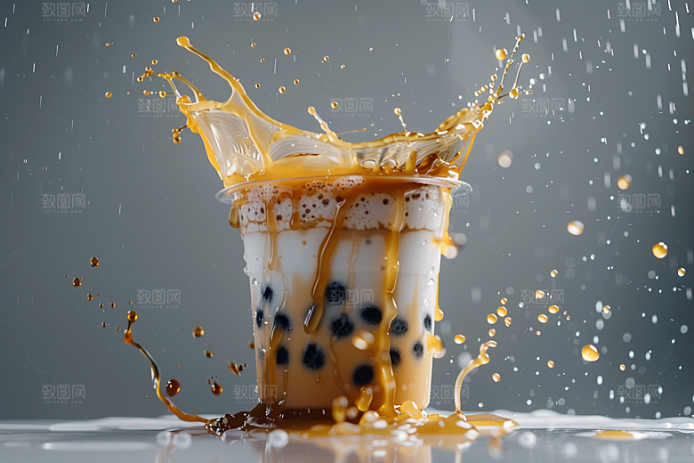 奶茶休闲生活摄影图