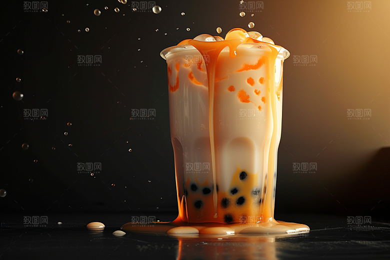 奶茶美味广告摄影图