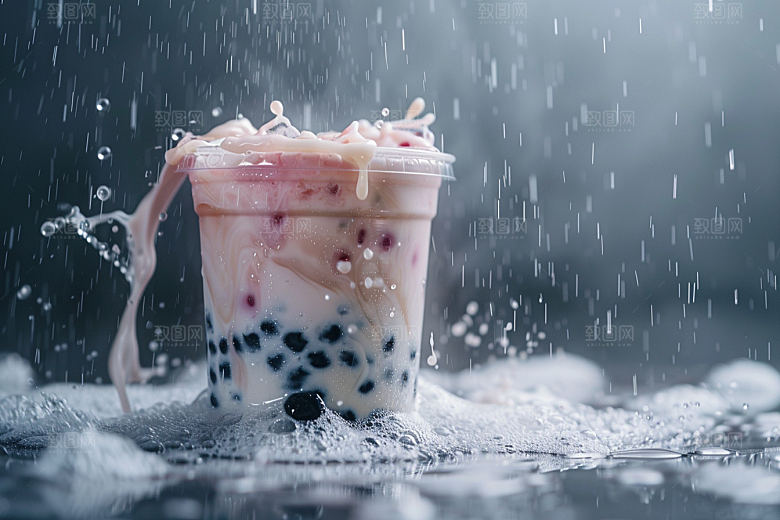 奶茶饮料高清摄影图