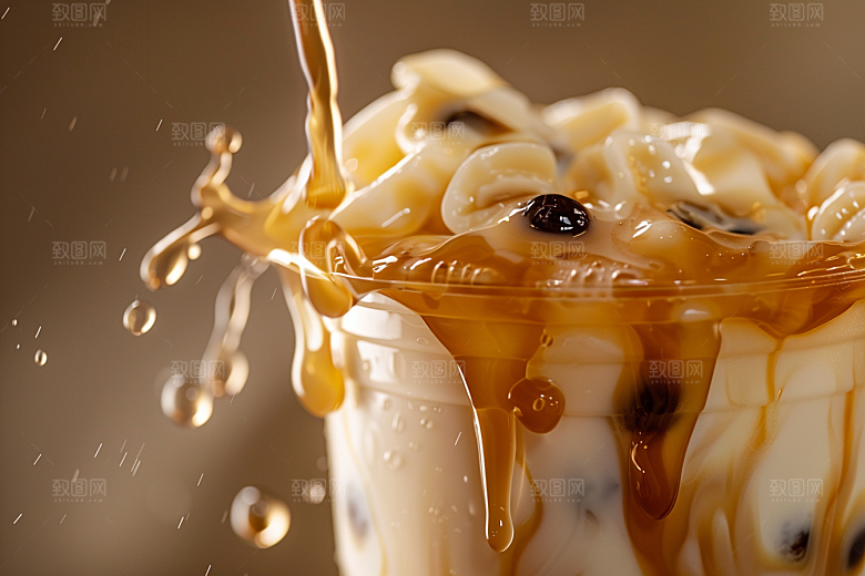 奶茶休闲饮料摄影图