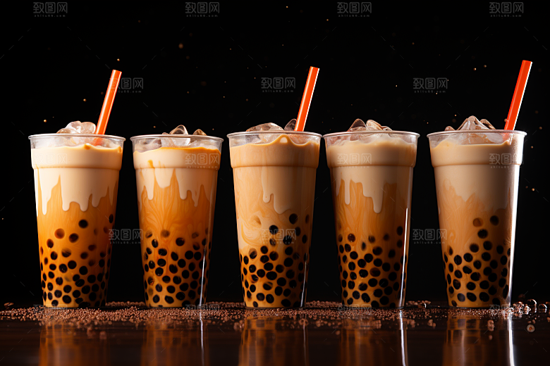 奶茶休闲甜品摄影图