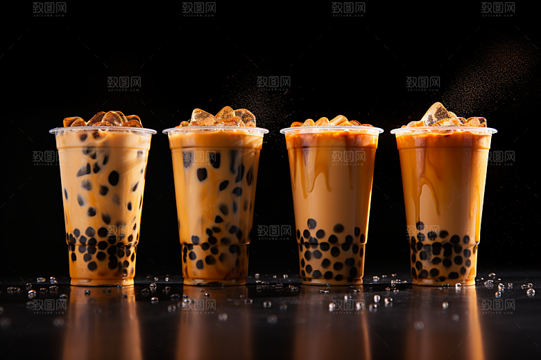 奶茶广告果茶摄影图