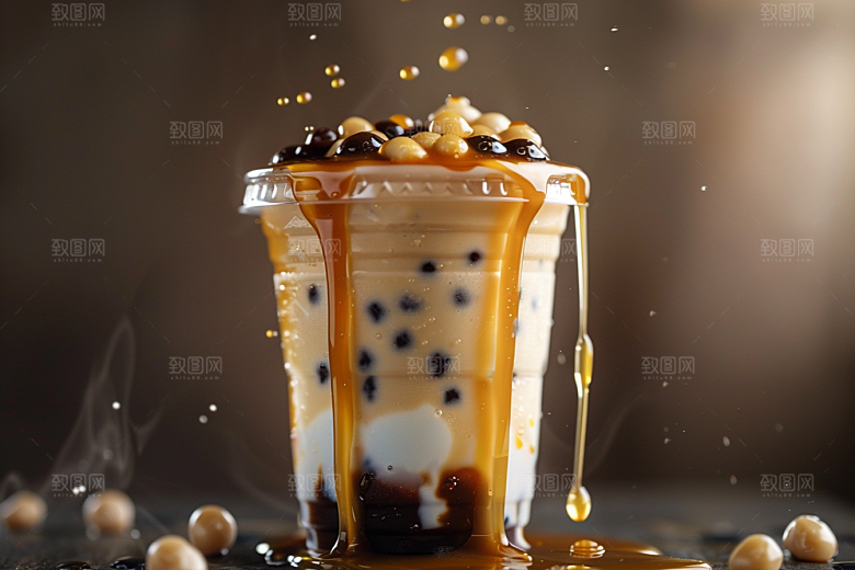 奶茶高清生活摄影图