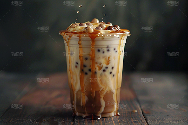 奶茶温暖饮品摄影图