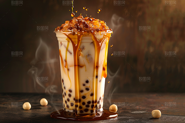 奶茶果茶高清摄影图
