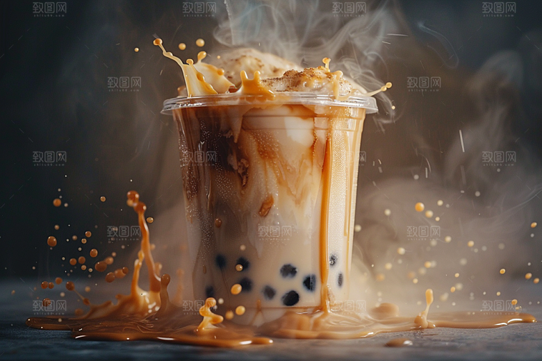 奶茶果茶高清摄影图