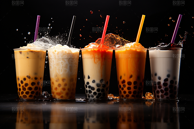 奶茶温暖果茶摄影图