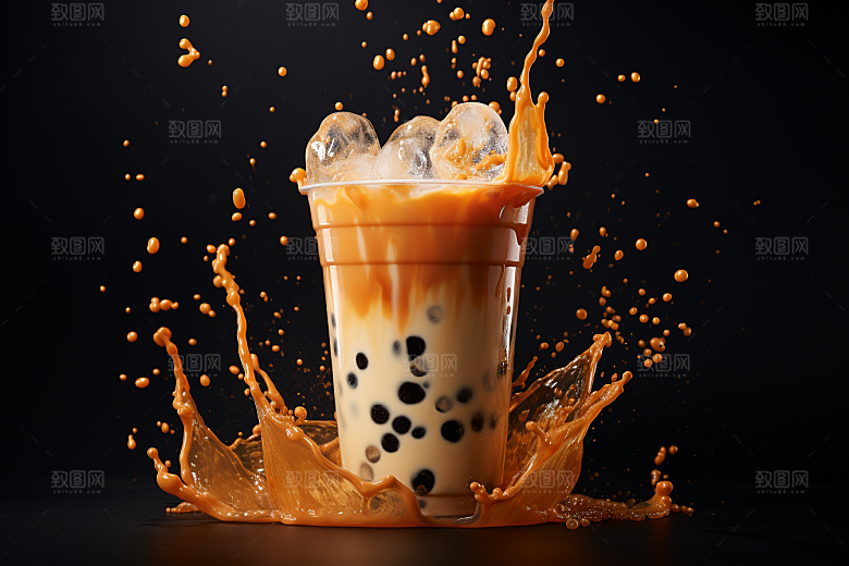 奶茶果茶休闲摄影图