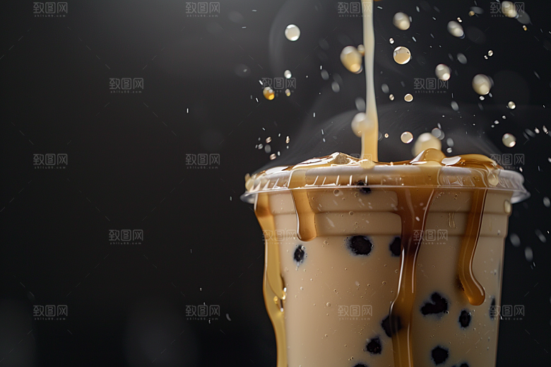 奶茶休闲甜品摄影图