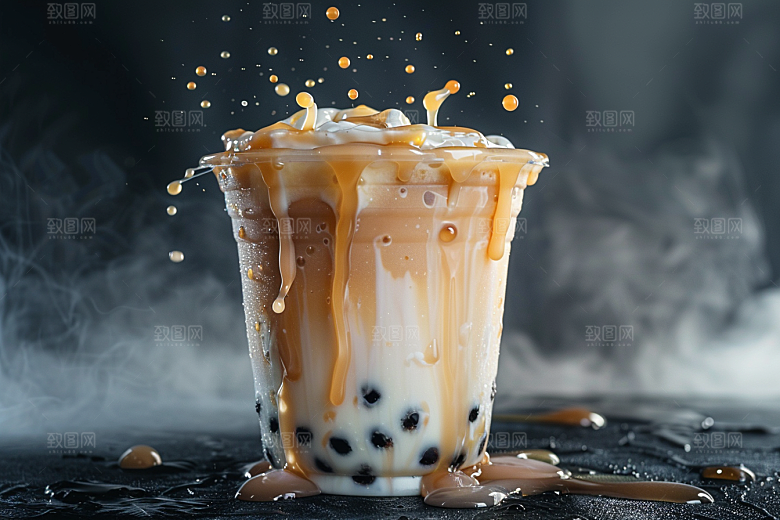奶茶温暖高清摄影图
