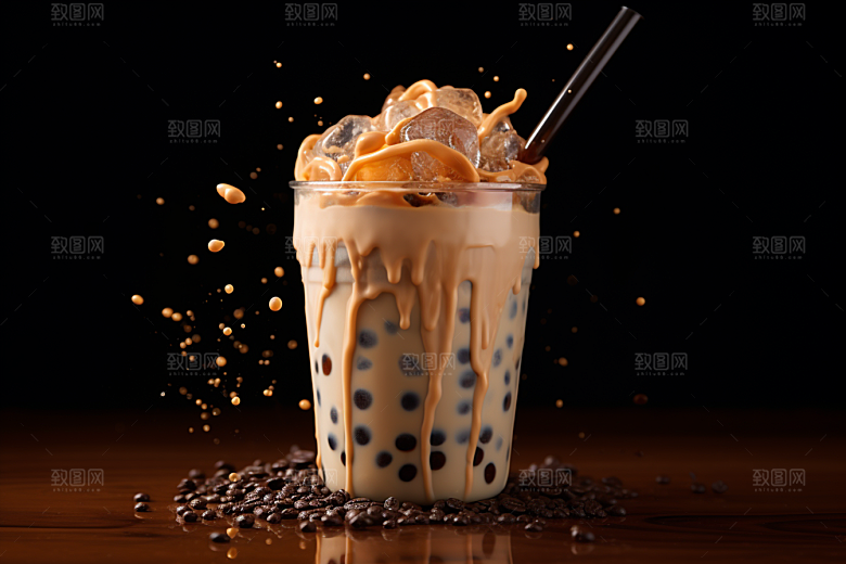 奶茶广告休闲摄影图