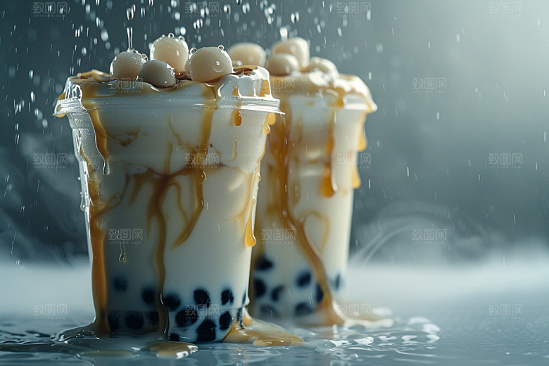 奶茶甜品休闲摄影图