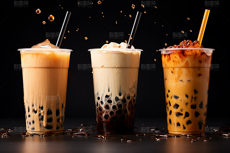奶茶甜品生活摄影图