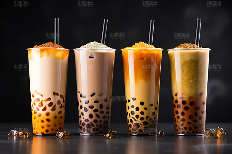 奶茶果茶卡路里摄影图