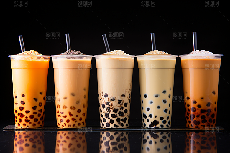 奶茶甜品高清摄影图
