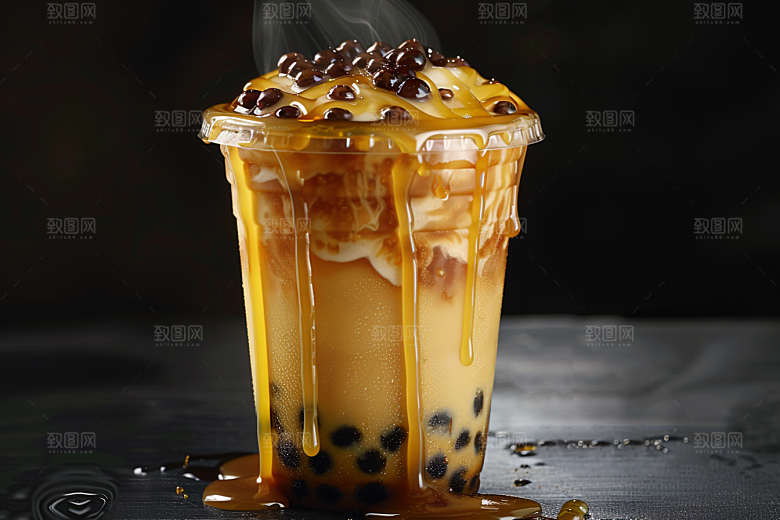 奶茶温暖休闲摄影图